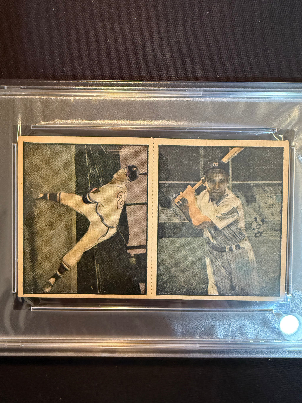 1951 Berk Ross Doubles #2-2 2-4 Warren Spahn / Yogi Berra PSA 5 EX (Yankees)