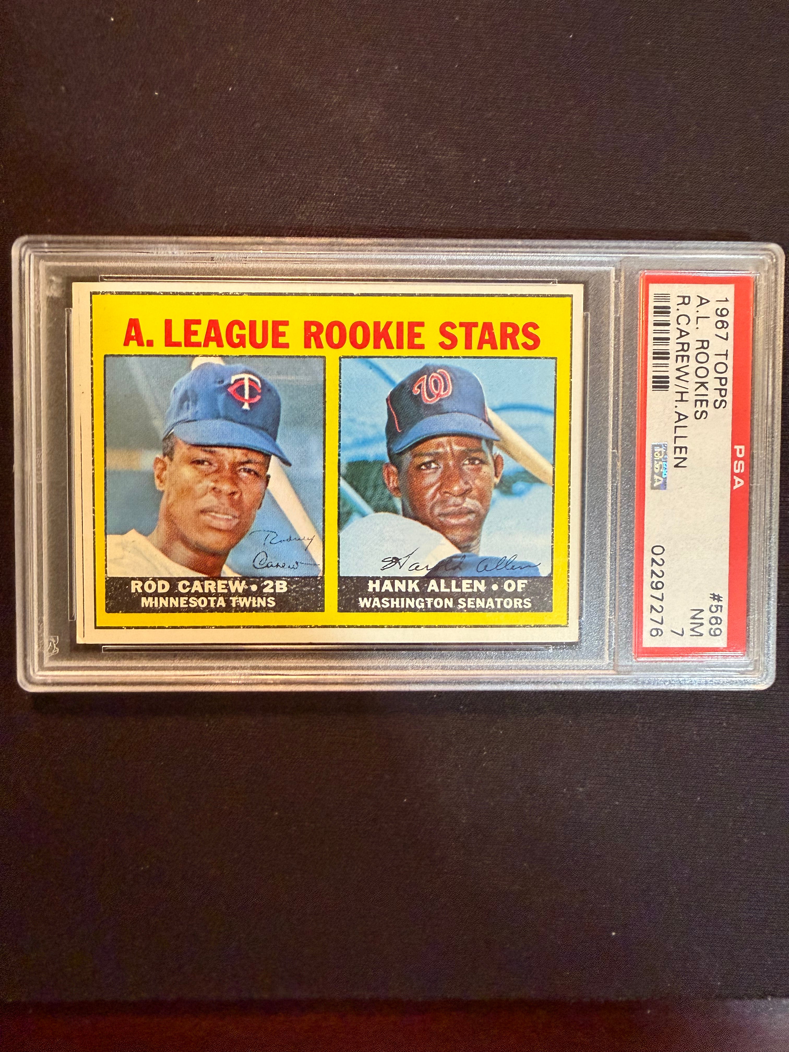 1967 Topps 569 Rod Carew Rookie PSA 7 NM Sharp Card