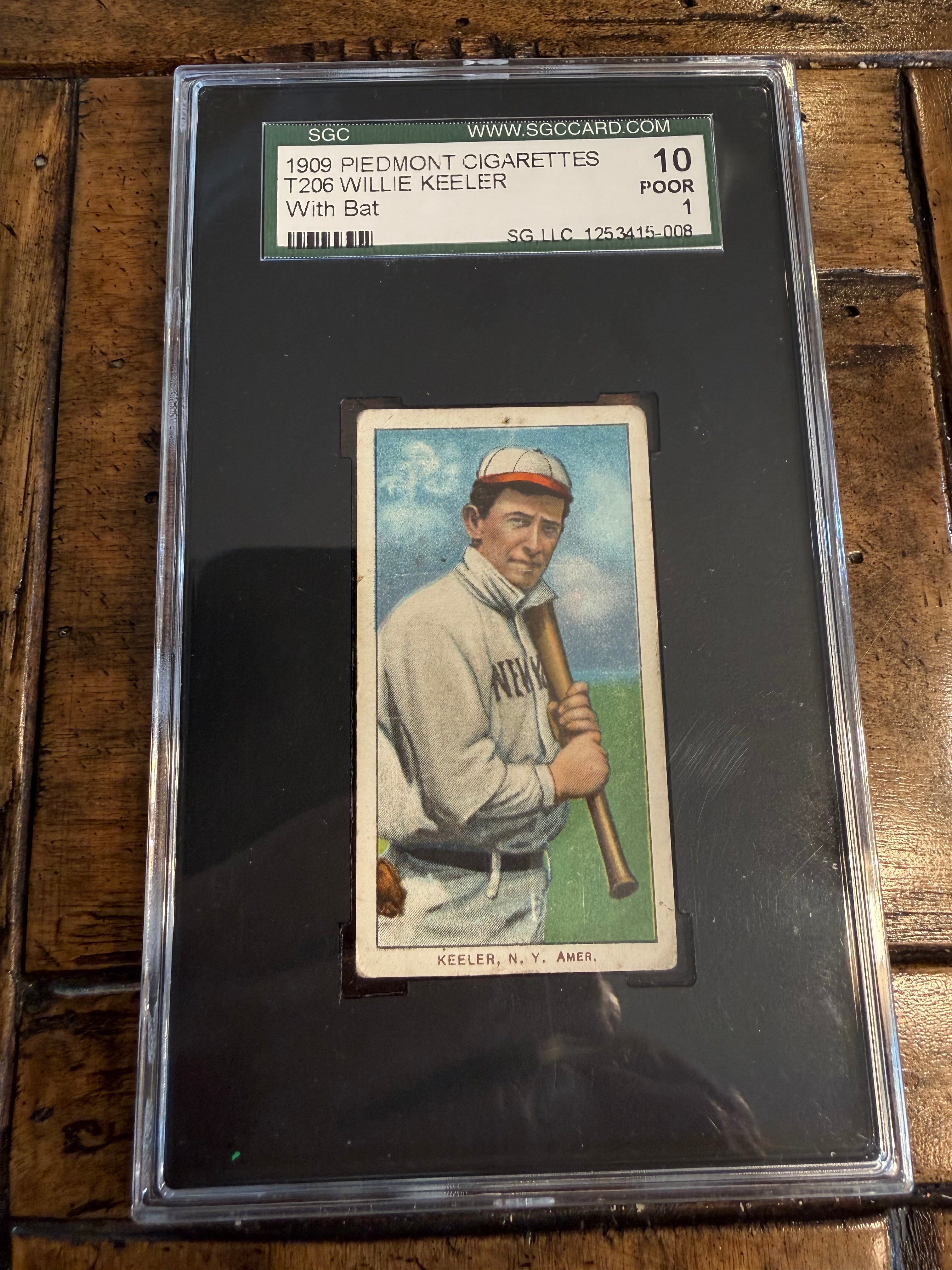 1909 Piedmont T206 Wee Willie Keeler NY American HOF SGC 1.0